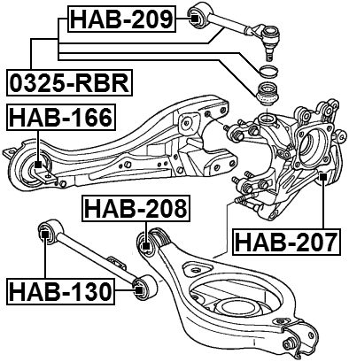 HAB-208 - REAR ARM BUSHING