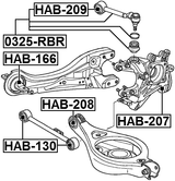 HAB-209 - REAR ROD BUSHING