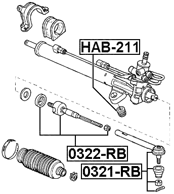 HAB-211 - STEERING RACK BUSHING