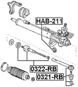 HAB-211 - STEERING RACK BUSHING