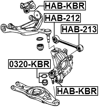 HAB-212 - REAR TRANSVERSE ROD BUSHING