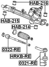 HAB-216 - STEERING RACK BUSHING