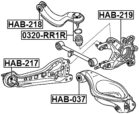 HAB-217 - BUSHING, REAR TRAILING ARM