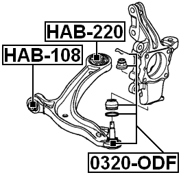 HAB-220 - REAR BUSHING, FRONT CONTROL ARM