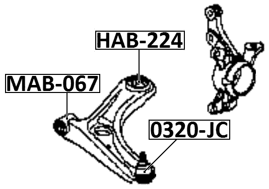 HAB-224 - BUSHING, FRONT LOWER CONTROL ARM