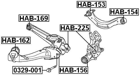 HAB-225 - REAR KNUCKLE BUSHING