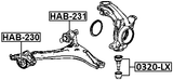HAB-231 - REAR BUSHING, FRONT CONTROL ARM