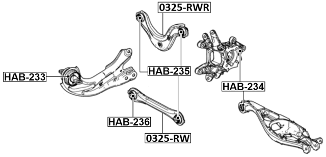 HAB-235 - REAR TRANSVERSE ROD BUSHING