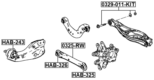 HAB-243 - BUSHING, REAR TRAILING ARM