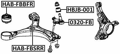HAB-FBBFR - FRONT BUSHING, FRONT CONTROL ARM