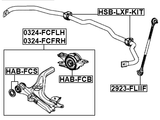 HAB-FCB - REAR BUSHING WITHOUT BRACKET, FRONT CONTROL ARM