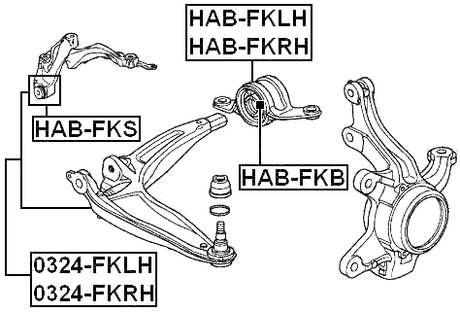 HAB-FKRH - REAR BUSHING, FRONT RIGHT CONTROL ARM