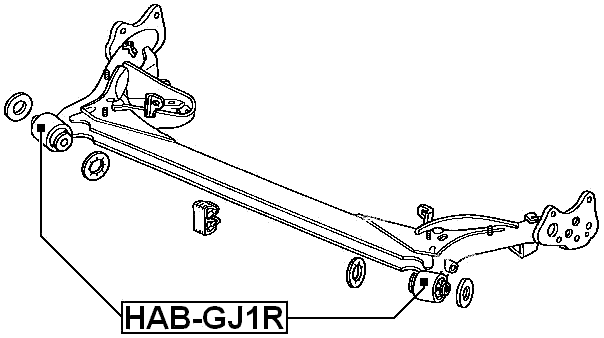 HAB-GJ1R - REAR CROSSMEMBER BUSHING
