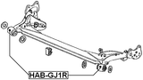 HAB-GJ1R - REAR CROSSMEMBER BUSHING