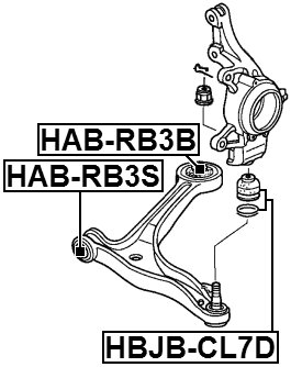 HAB-RB3B - REAR BUSHING, FRONT CONTROL ARM