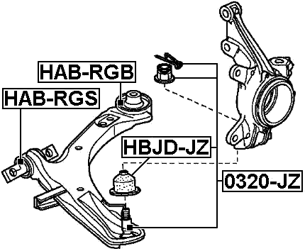 HAB-RGS - BUSHING, FRONT LOWER CONTROL ARM