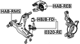 HAB-RMS - FRONT BUSHING, FRONT CONTROL ARM