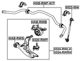 HAB-RWS - FRONT BUSHING, FRONT CONTROL ARM
