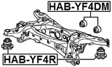 HAB-YF4DM - SUBFRAME BUSHING
