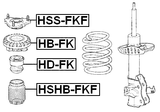 HB-FK - FRONT SHOCK ABSORBER BEARING