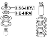 HB-HRV - FRONT SHOCK ABSORBER BEARING