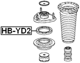HB-YD2 - FRONT SHOCK ABSORBER BEARING