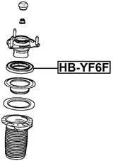 HB-YF6F - FRONT SHOCK ABSORBER BEARING