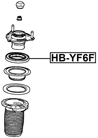HB-YF6F - FRONT SHOCK ABSORBER BEARING