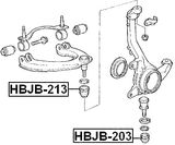 HBJB-203 - LOWER CONTROL ARM BALL JOINT BOOT 31X55X15