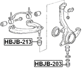 HBJB-213 - FRONT UPPER CONTROL ARM BALL JOINT BOOT 29X33.5X13