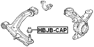 HBJB-CAP - LOWER CONTROL ARM BALL JOINT BOOT 33.5X28.5X15
