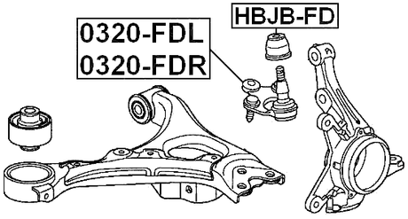 HBJB-FD - LOWER CONTROL ARM BALL JOINT BOOT 35X31X19