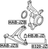 HBJB-JZ - LOWER CONTROL ARM BALL JOINT BOOT 33X30.5X15