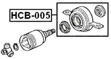 HCB-005 - DRIVE SHAFT BEARING
