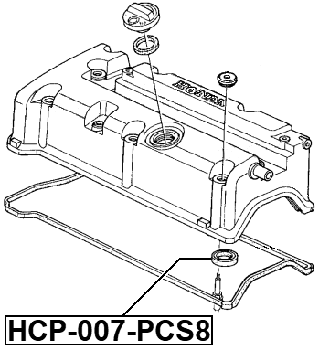 HCP-007-PCS8 - SEAL RING, SPARK PLUG TUBE PCS 8