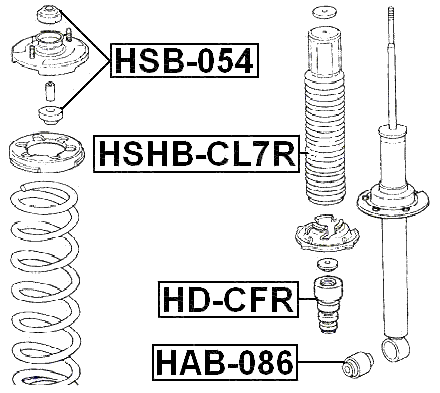 HD-CFR - REAR SHOCK ABSORBER JOUNCE BUMPER
