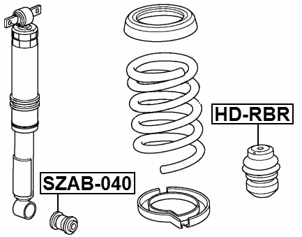 HD-RBR - REAR SHOCK ABSORBER JOUNCE BUMPER