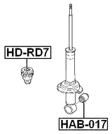 HD-RD7 - REAR SHOCK ABSORBER JOUNCE BUMPER
