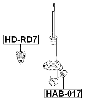 HD-RD7 - REAR SHOCK ABSORBER JOUNCE BUMPER