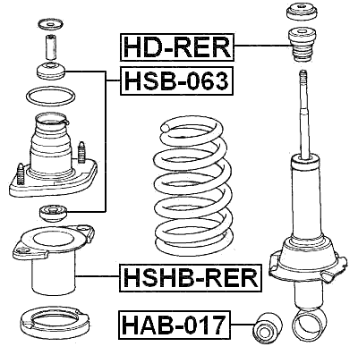 HD-RER - REAR SHOCK ABSORBER JOUNCE BUMPER