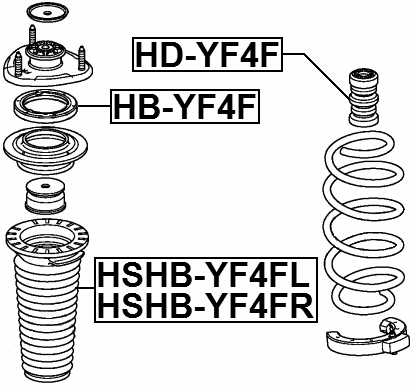 HD-YF4F - FRONT SHOCK ABSORBER JOUNCE BUMPER