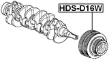 HDS-D16W - CRANKSHAFT PULLEY D16W
