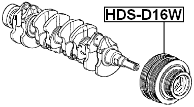 HDS-D16W - CRANKSHAFT PULLEY D16W