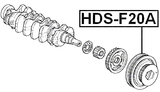 HDS-F20A - CRANKSHAFT PULLEY F20A/F22A/H23A/F22B