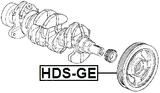 HDS-GE - CRANKSHAFT PULLEY B18B/B20B
