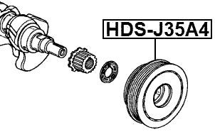 HDS-J35A4 - CRANKSHAFT PULLEY J35A4