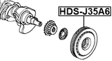 HDS-J35A6 - CRANKSHAFT PULLEY J35A6