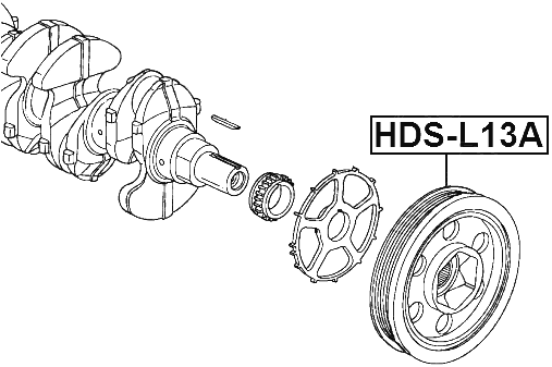 HDS-L13A - CRANKSHAFT PULLEY L13A