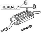 HEXB-001 - EXHAUST PIPE SUPPORT