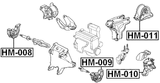 HM-009 - LEFT ENGINE MOUNT